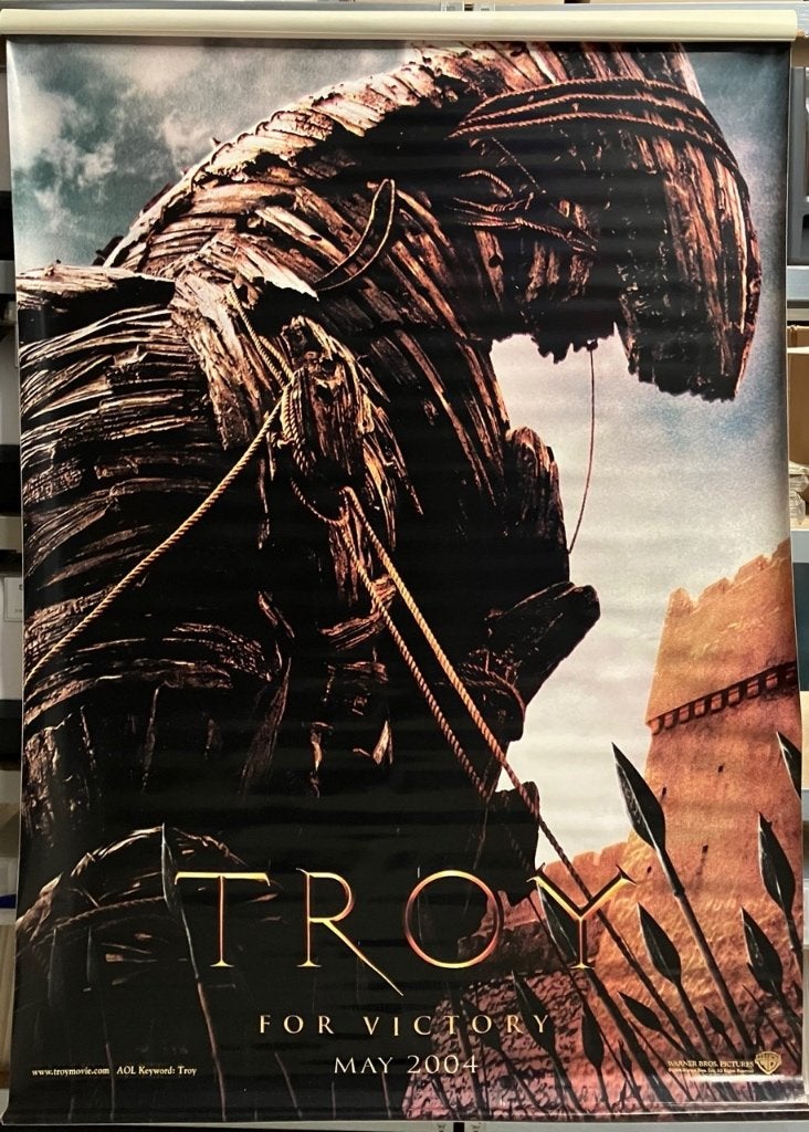 Troy (2004) - Bioscoop banners - Twee stuks, Ophalen, Gebruikt, A1 t/m A3, Film en Tv