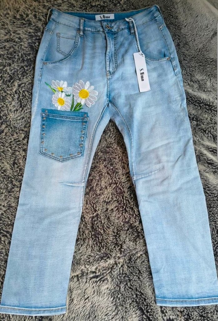 ** S Woman Jeans madeliefje **, Kleding | Dames, Blauw, Ophalen of Verzenden, Zo goed als nieuw, W30 - W32 (confectie 38/40)