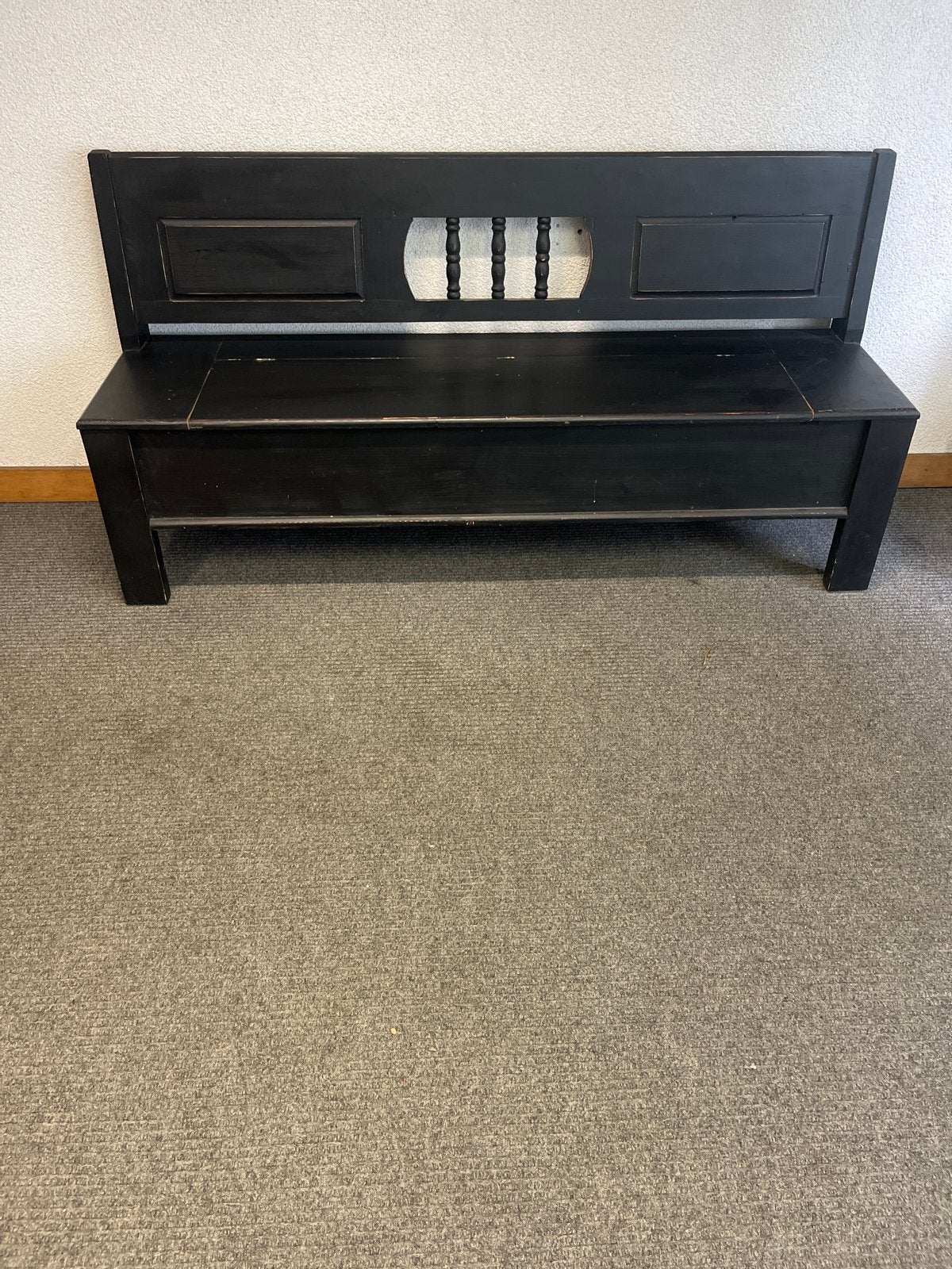 Brocante Klepbank Zwart - Met Opbergruimte, Ophalen
