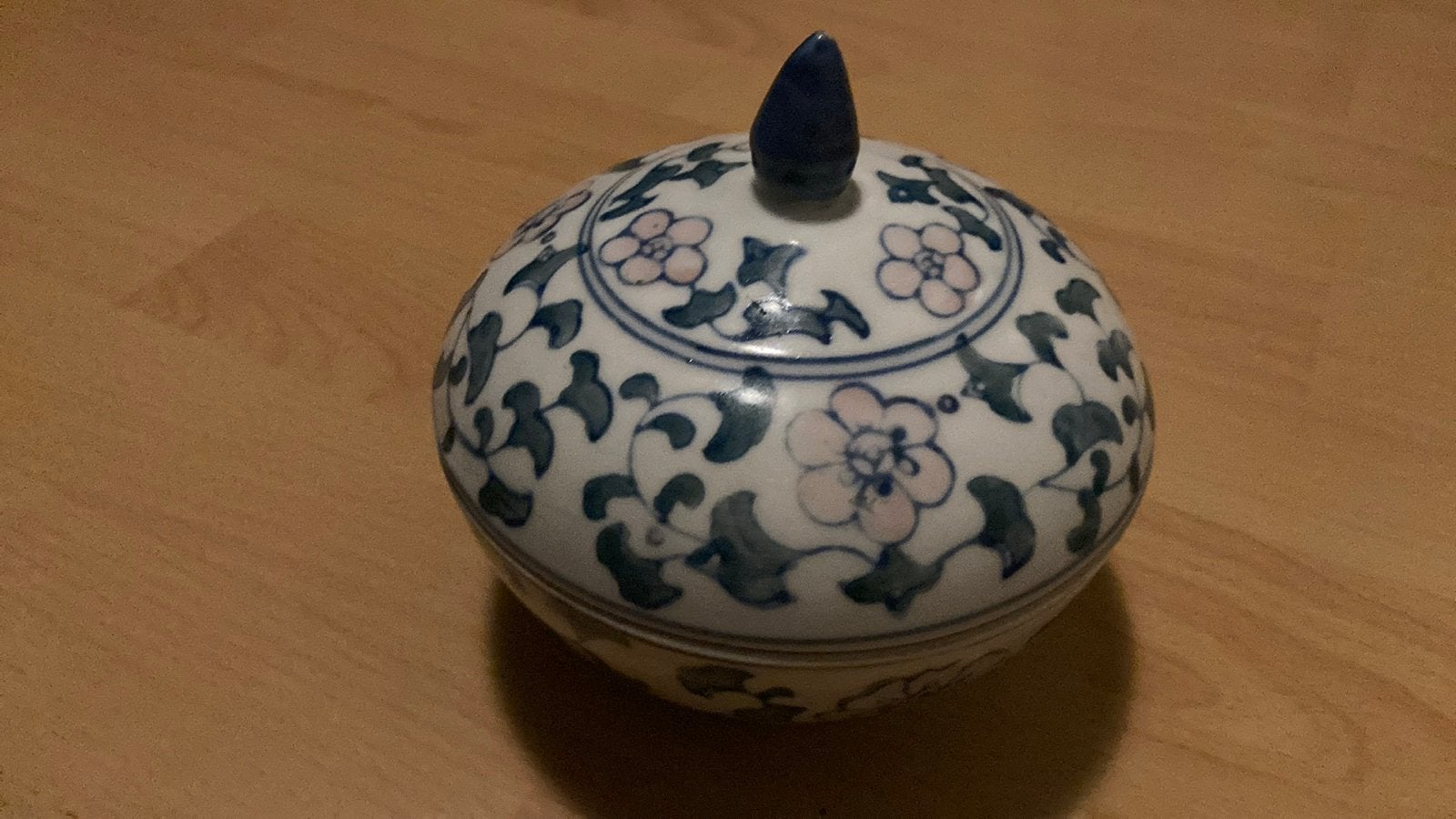 Vintage Potje gember potje met Bloemenpatroon, Antiek en Kunst, Ophalen of Verzenden
