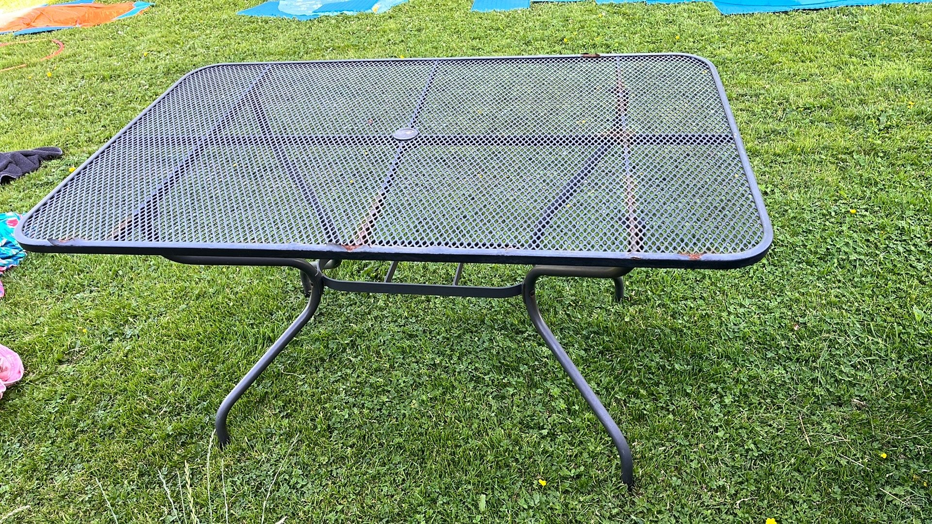 metalen tuintafel, Tuin en Terras, Ophalen, Gebruikt, Rechthoekig, Metaal
