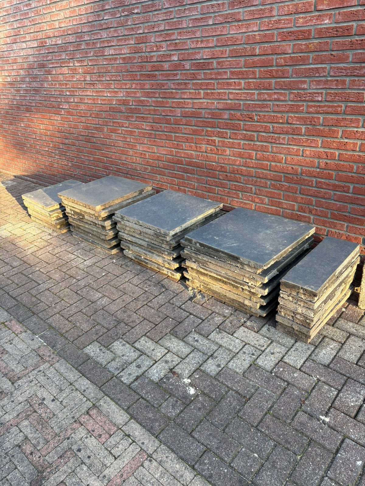 Tegels keramisch 60x60 belgian black, Tuin en Terras, Ophalen, Gebruikt, Hout
