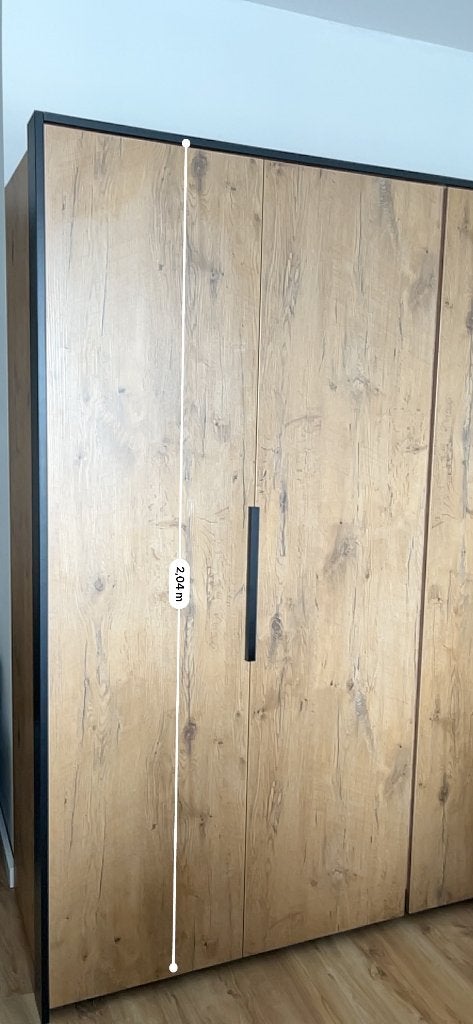 Wardrobe, 150 tot 200 cm, Eikenhout, Zo goed als nieuw, Wood