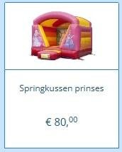 Springkussen prinses te huur, Hobby en Vrije tijd, Feestartikelen | Verhuur, Ophalen, Overige