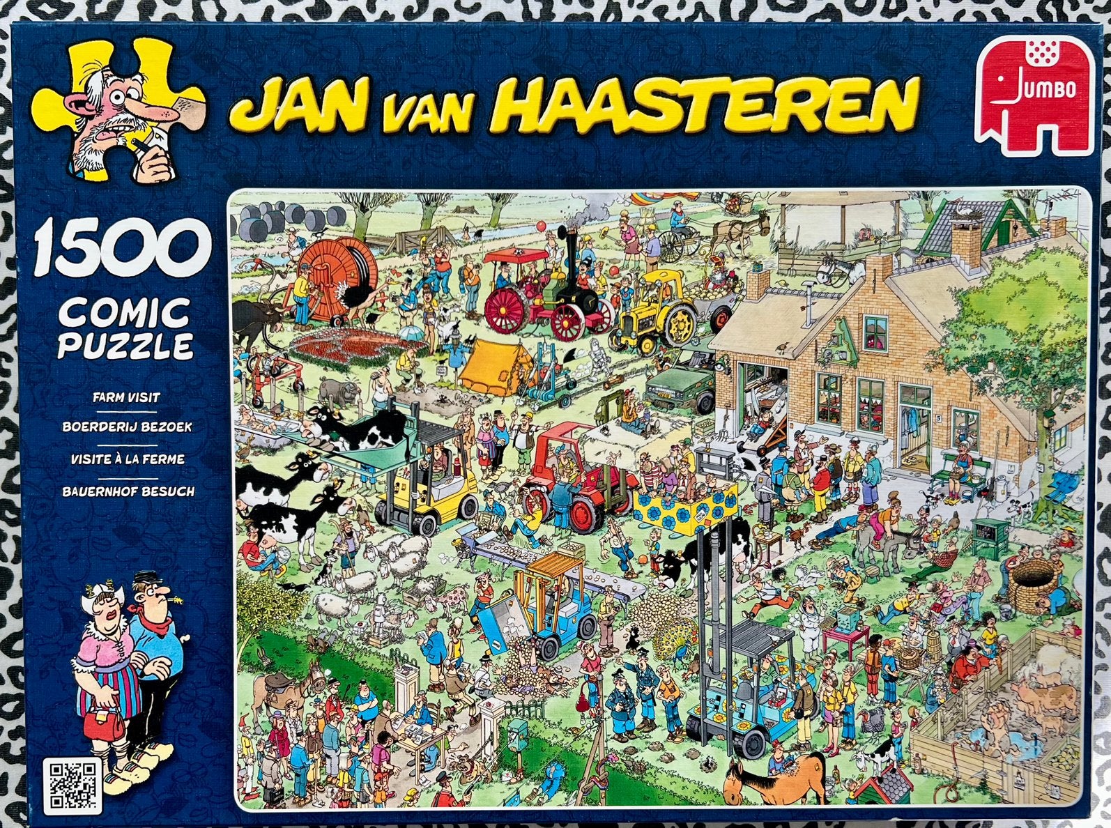 Jan van Haasteren “Boerderij Bezoek” 1500 stukjes NIEUW, Ophalen of Verzenden, 500 t/m 1500 stukjes, Nieuw, Legpuzzel