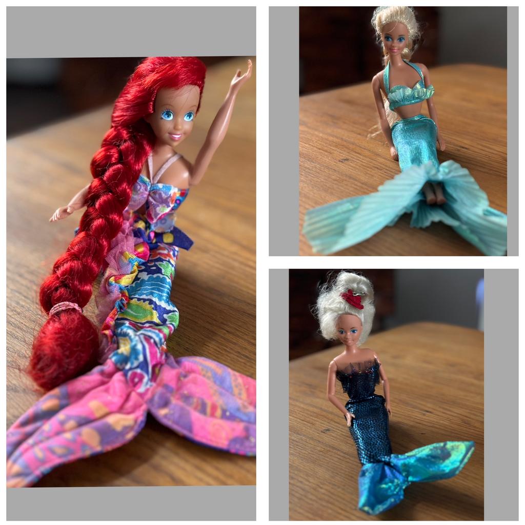 3x Zeemeermin Ariel Barbie, Ophalen, Zo goed als nieuw, Barbie