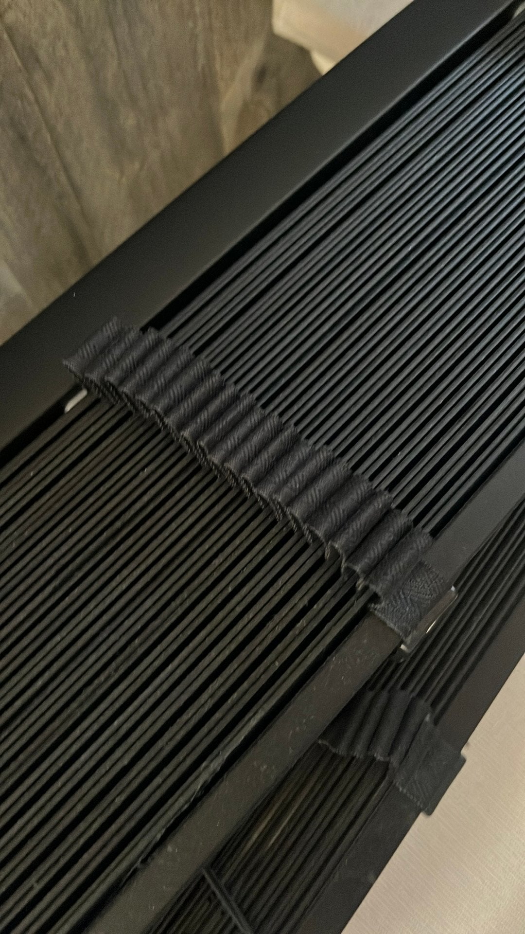 2 houten jaloezieën raambekleding 180 hoog met bevestiging, Ophalen, Zo goed als nieuw, Jaloezie