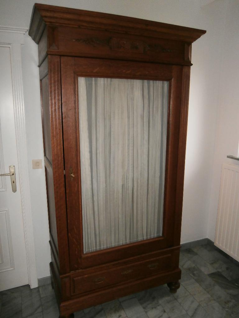 Kledingkast of boekenkast in één + lade onderaan, Antiek en Kunst, Ophalen