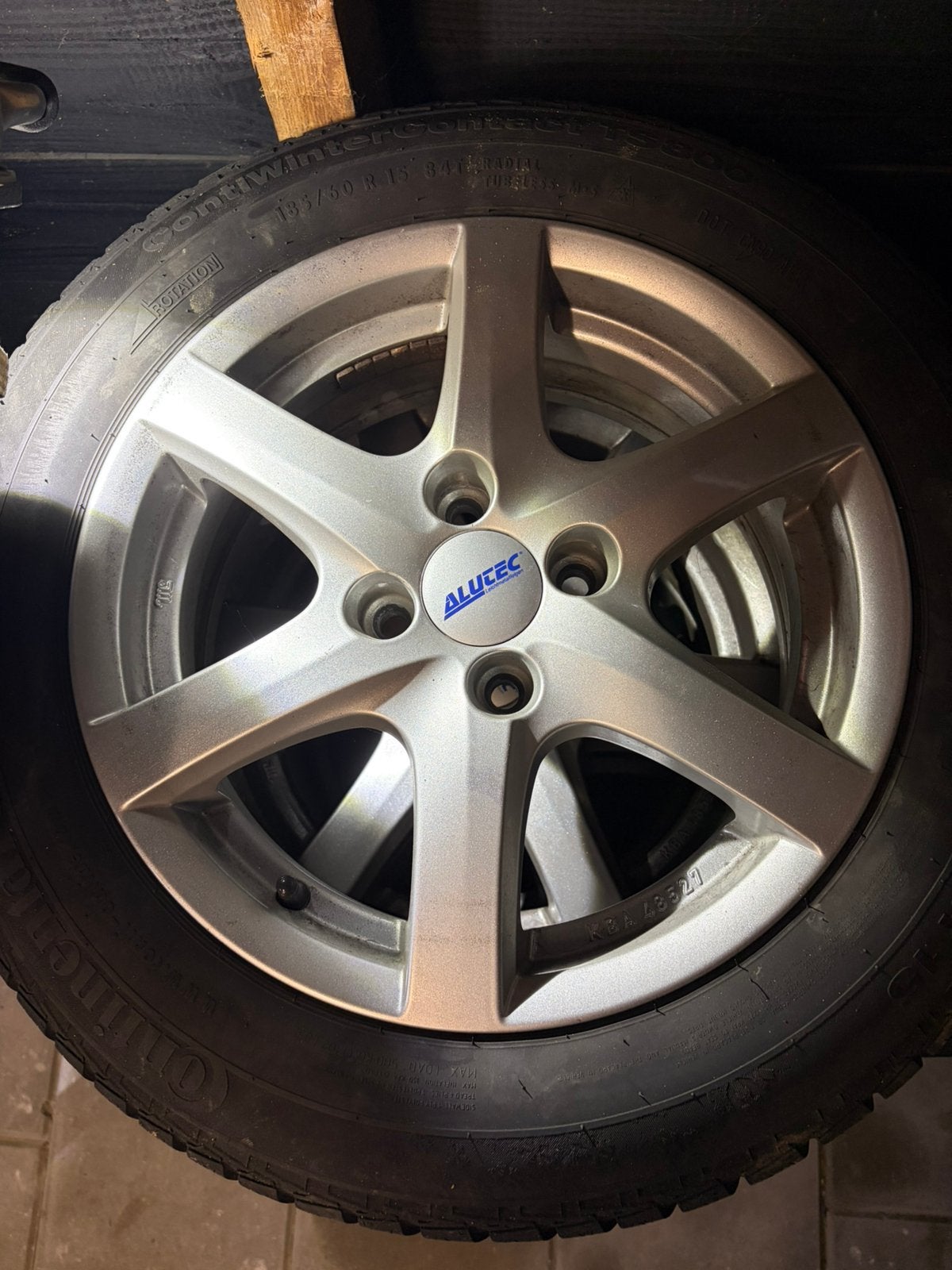 4 Aluminium velgen met winterbanden, Ophalen, Gebruikt