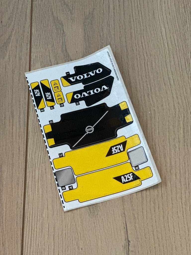 Lego stickervel origineel setnummer 42030 | Zie foto, Lego, Accessoire, Ophalen of Verzenden, Zo goed als nieuw