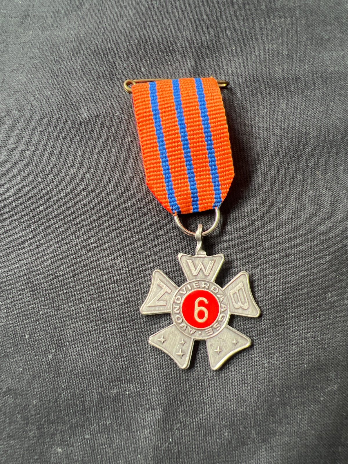 Avond Vierdaagse Medaille met nummer 6, Ophalen of Verzenden, Gebruikt