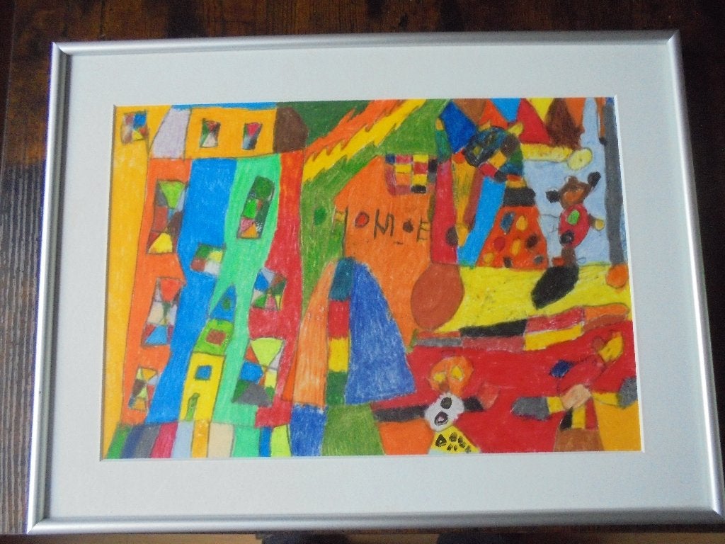 krijttekening, Overige stijlen, Overige ondergronden, Ophalen of Verzenden, Tekening