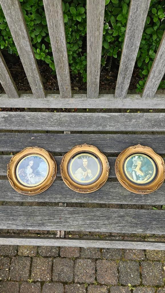 3 vintage schilderijtes, Antiek en Kunst, Kunst | Schilderijen | Klassiek, Ophalen of Verzenden