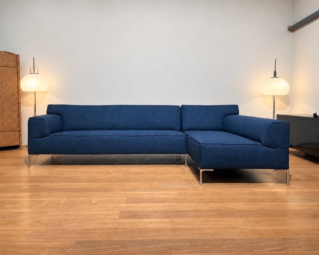 NIEUW Design on Stock Bloq Hoekbank Blauw + GARANTIE, Design Bank Bankstel Zetel Hoekbank Design on Stock, Hoekbank, Www.designplaats.nl