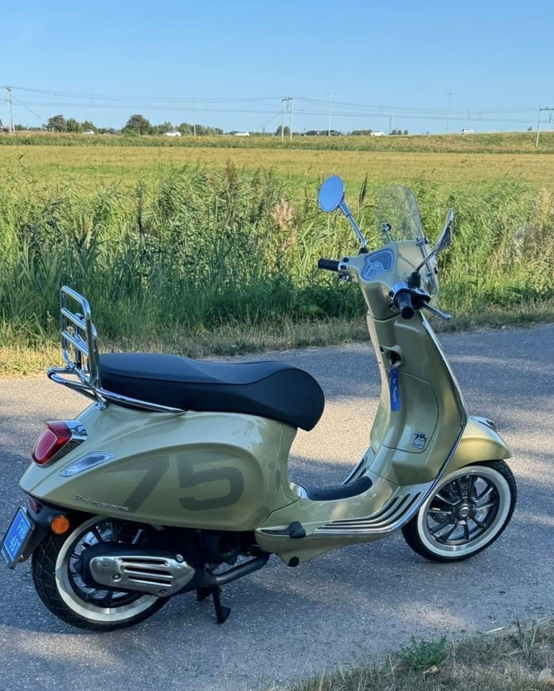 prachtige vespa primavera 25km. adv. goed lezen!, Ophalen, Zo goed als nieuw, Benzine, Maximaal 25 km/u