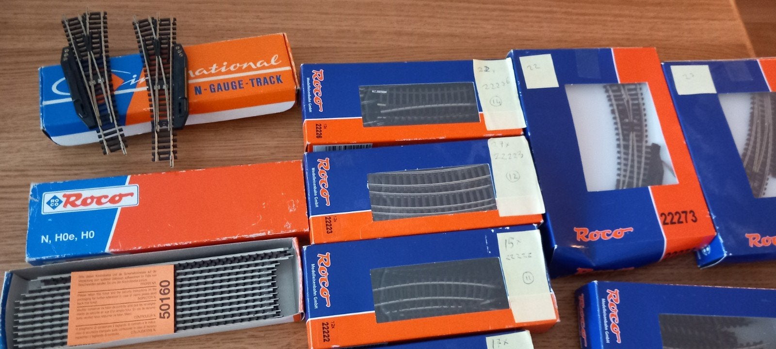 Te koop 115 delige partij roco wissels en rails N spoor, Hobby en Vrije tijd, Gelijkstroom, Verzenden, Nieuw, Rails