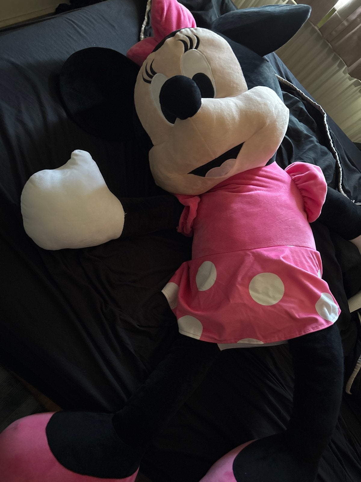Grote Minnie Mouse knuffel - Zo goed als nieuw, Ophalen, Disney, Overige typen, Zo goed als nieuw
