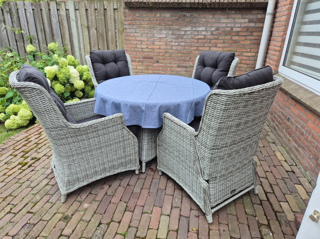 Tuinset, Ophalen, 4 zitplaatsen, Zo goed als nieuw, Wicker