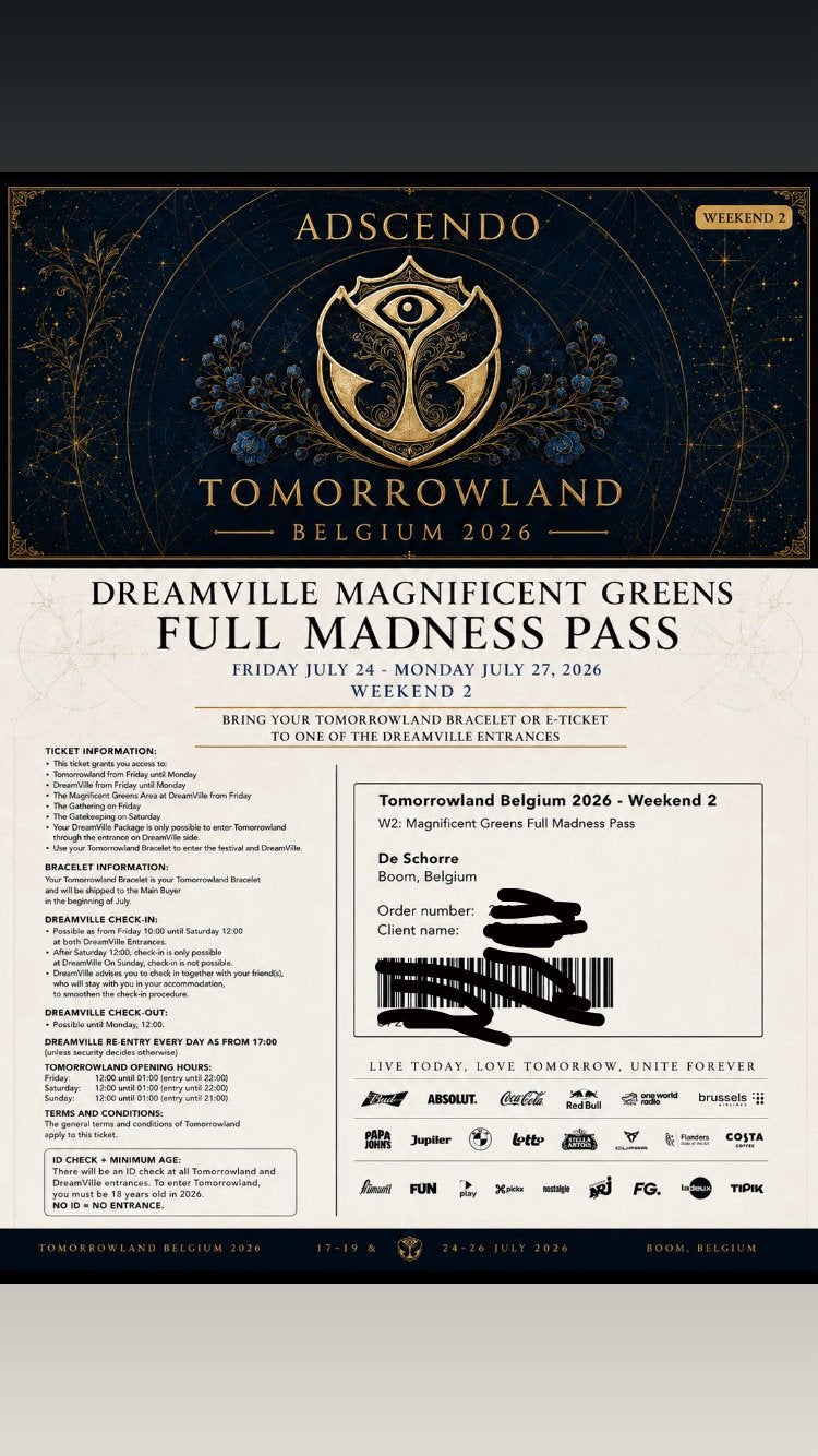 Tomorrowland GlobalJourney pakketten voor Weekend 2