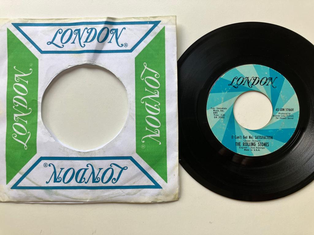 US5 rolling stones Satisfaction USA '65 €15, Originele persing, Ophalen of Verzenden, Gebruikt, Rock en Metal