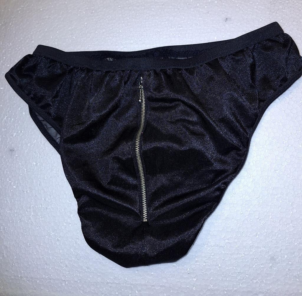 Sexy nieuwe zwarte slip met rits maat XXL, Kleding | Heren, Ondergoed, Verzenden, Zwart, Slip