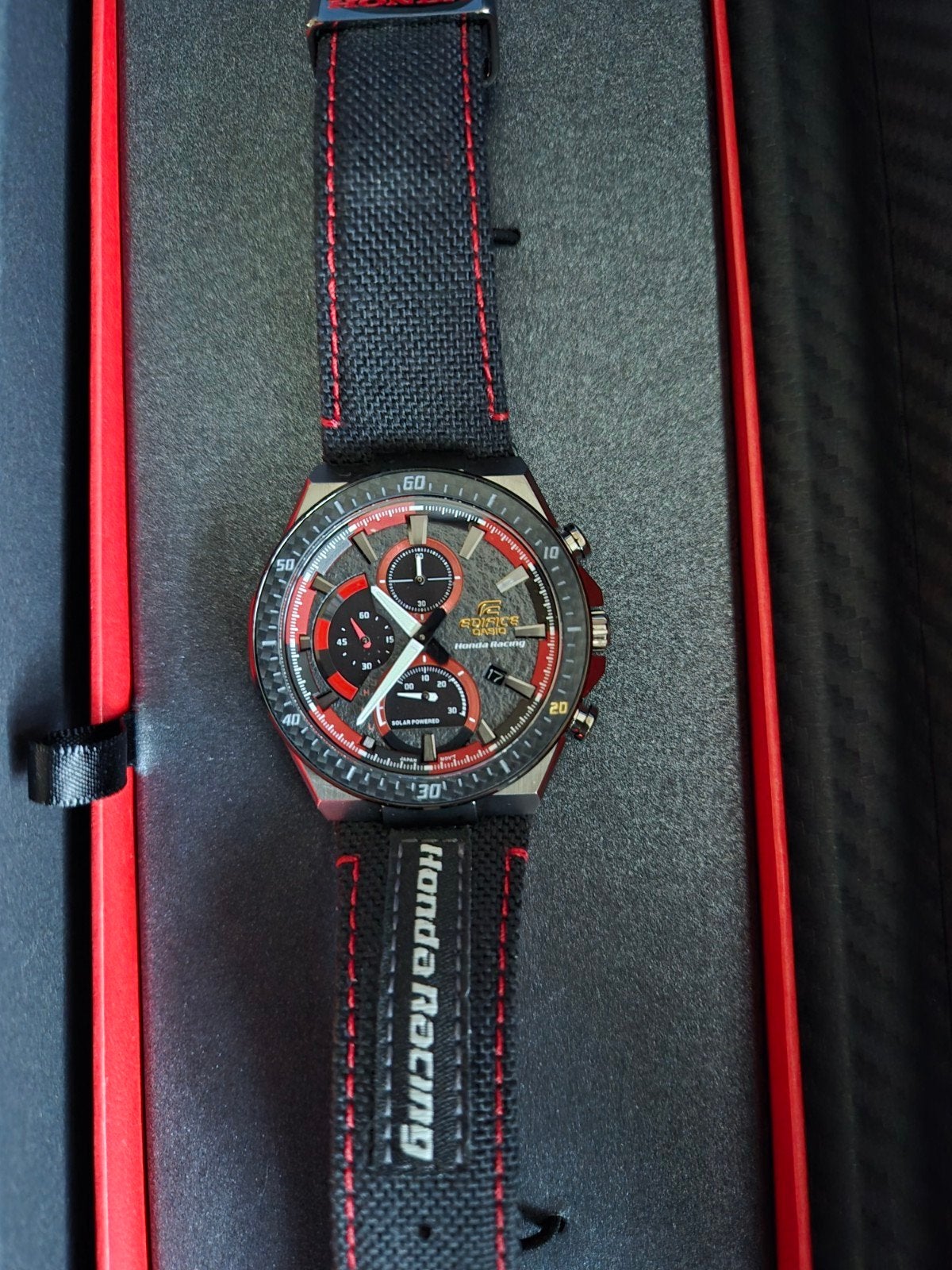 Casio Edifice Honda Racing Solar Radio Controlled Horloge, Ophalen of Verzenden, Nieuw, Casio