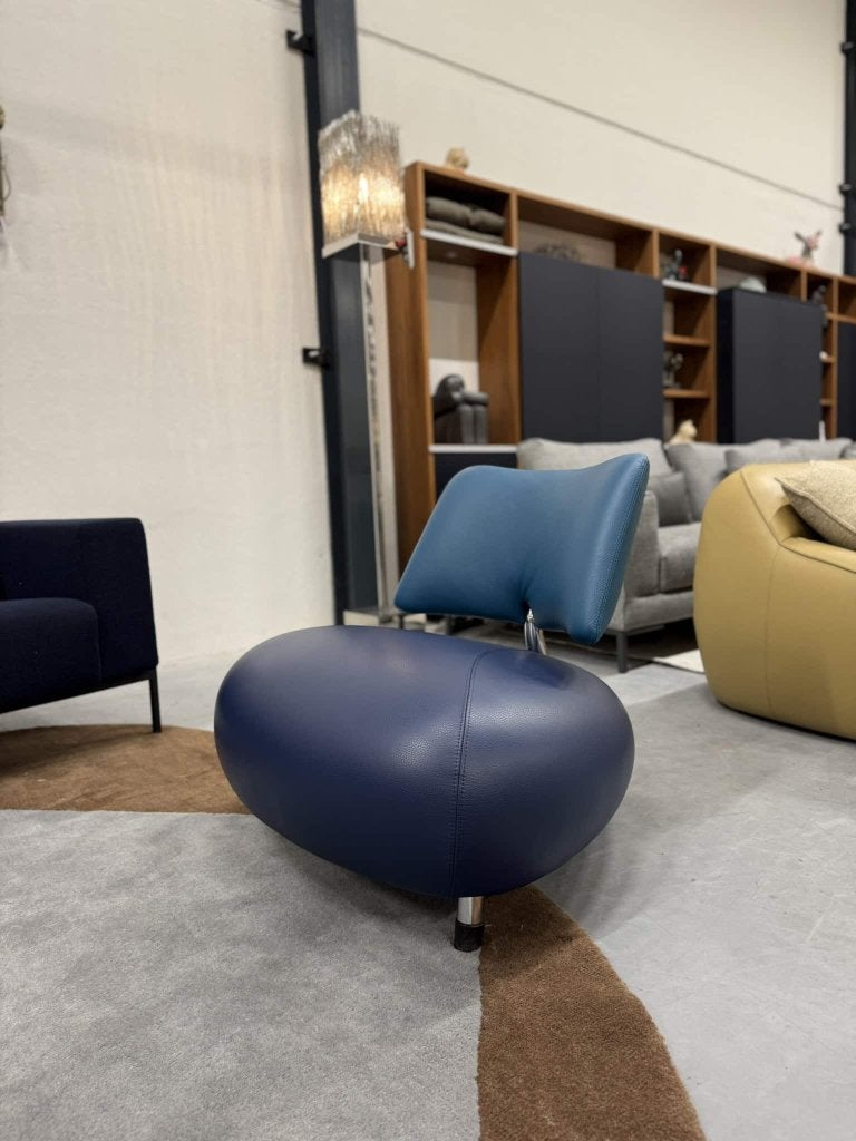 Nieuw Leolux Pallone Fauteuil blauw leer Design stoel, Leolux, Info@leolux.nl, Nieuw, Ophalen of Verzenden