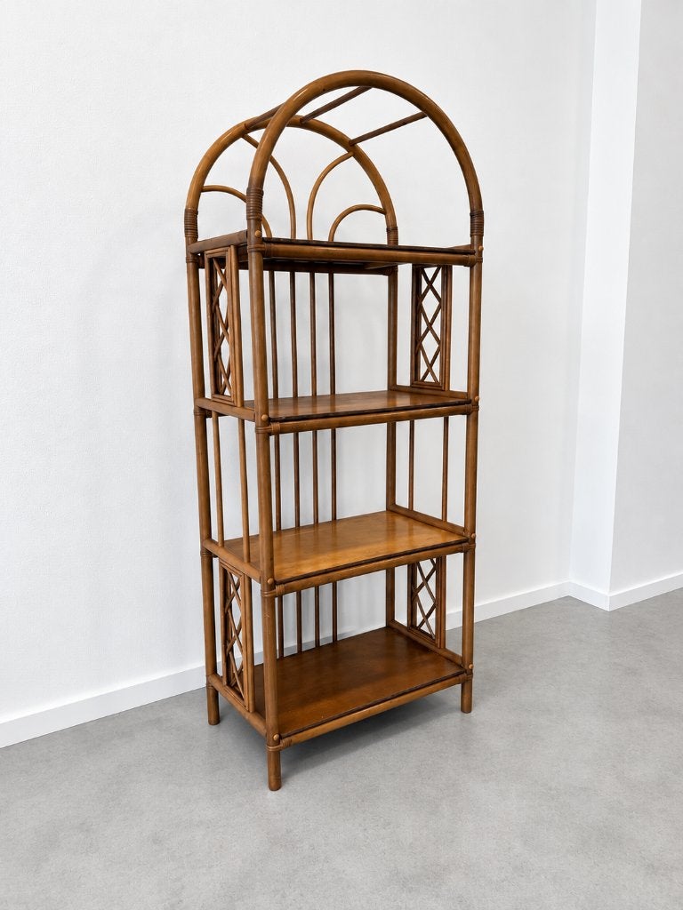 VINTAGE BAMBOE BOOGKAST, Huis en Inrichting, Ophalen, Gebruikt, -, -