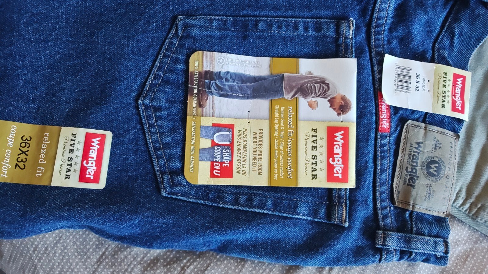 wrangler five star relaxed fit jeans 36x32 nieuw, Wrangler, Overige jeansmaten, Nieuw, Verzenden
