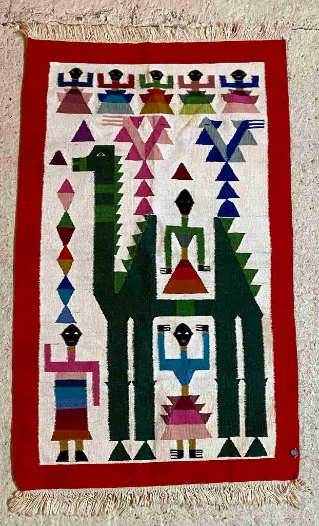 Kelim abstracte dromedaris / kameel en figuren 99/58 cm, Gebruikt, 50 tot 100 cm, Etten-Leur, DJT@dejuistetoon.eu