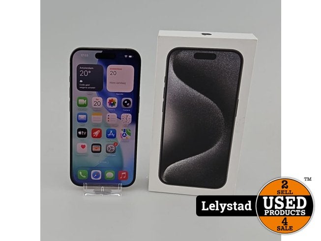 iPhone 15 Pro 128GB Titanium Black Bat 89% IOS 27, Apple, Gebruikt, Support@apple.com, One Apple Park Way
Cupertino, CA 95014
United States