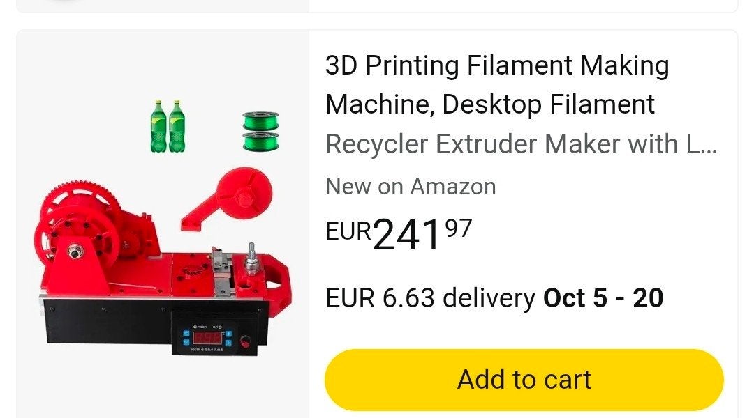 amazon filement schredder, Ophalen of Verzenden, Nieuw, Filament