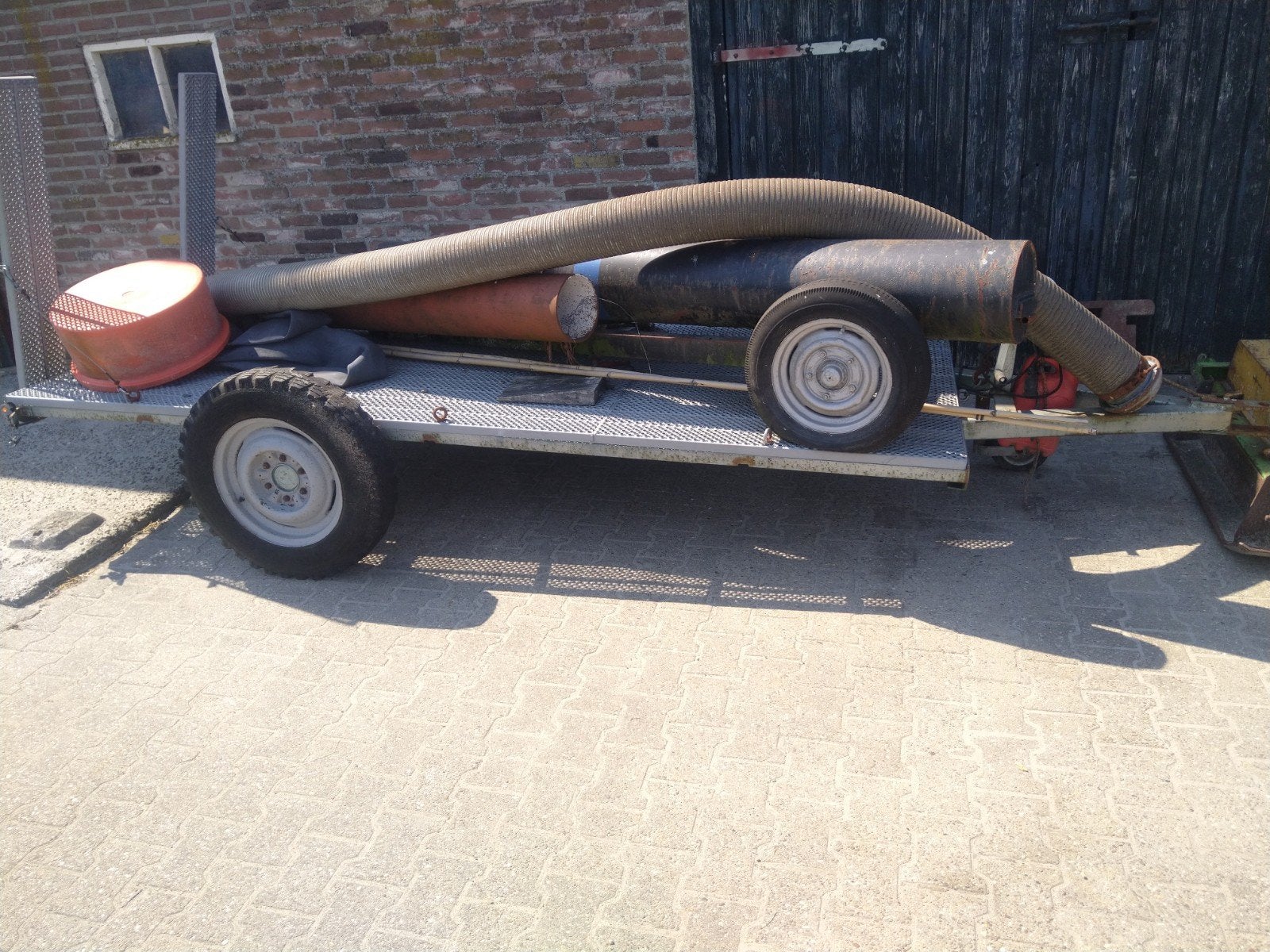 oprijwagentje zelfbouw, Ophalen