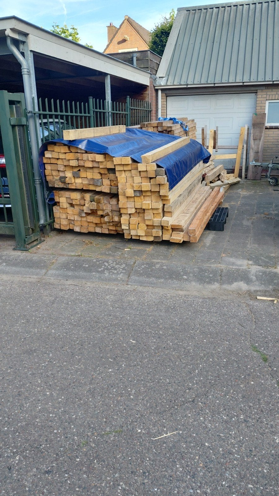 Houten balken 10x7,5 cm, 240 cm lang - Gebruikt, Doe-het-zelf en Verbouw, Ophalen, Gebruikt, Balk, Vuren
