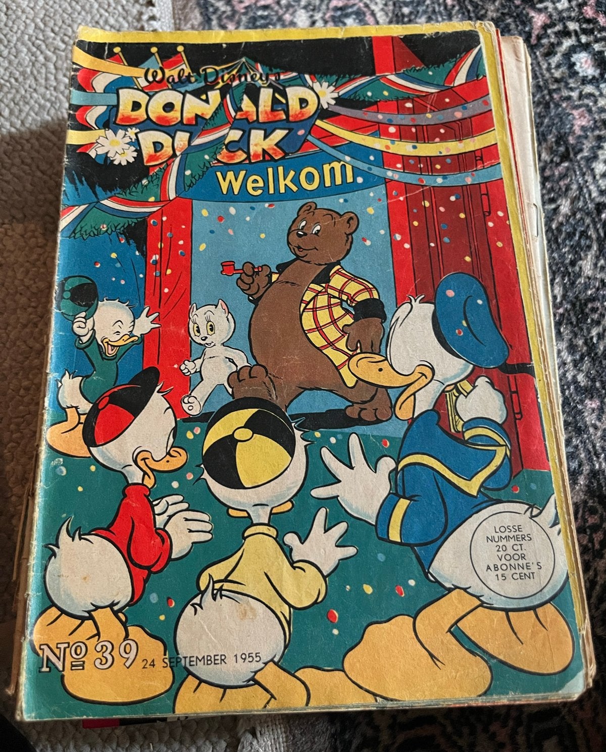 Donald Duck Weekblad - Nummer 39 - 24 September 1955, Eén stripboek, Ophalen, Gelezen