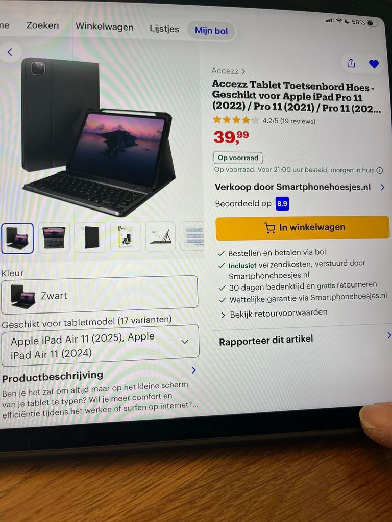 Accez tablet toetsenbord, Ophalen of Verzenden, Zo goed als nieuw