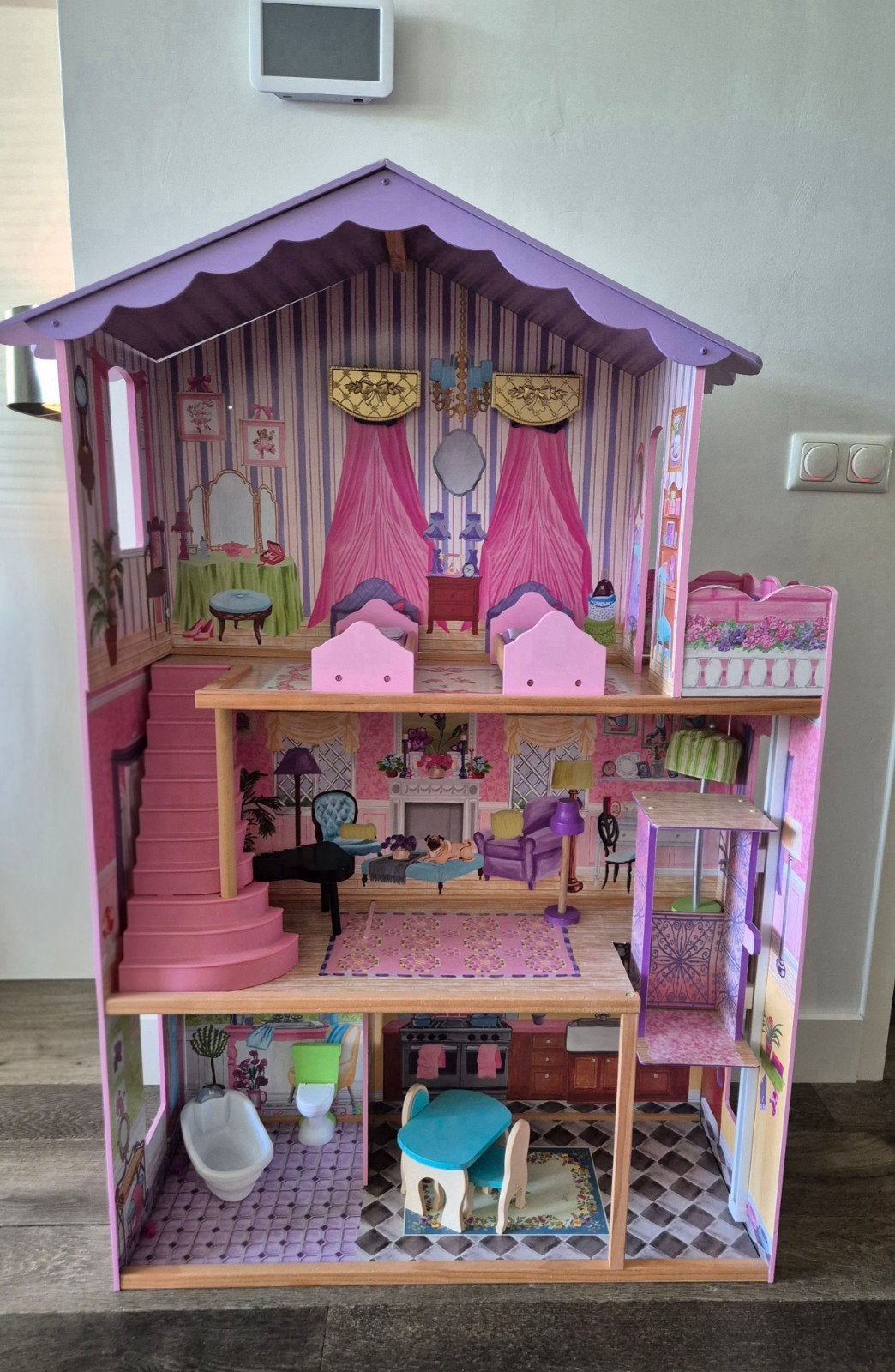 KidKraft My Dream Mansion poppenhuis / Barbiehuis met meubel, Ophalen, Zo goed als nieuw, Poppenhuis