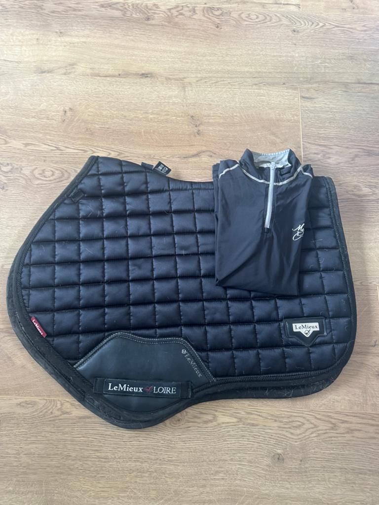 Zwart loire lemieux spring dekje maat L+baselayer maat XS, Full (L), Ophalen of Verzenden, Gebruikt, Springdekje