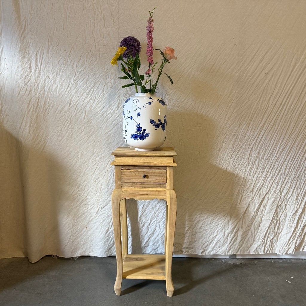 ladekastje - 80 cm hoog - teak - 1 lade - Gratis bezorgd, TTM Wonen, Meubels – (Perzische) Tapijten en Woonaccessoires, Minder dan 50 cm