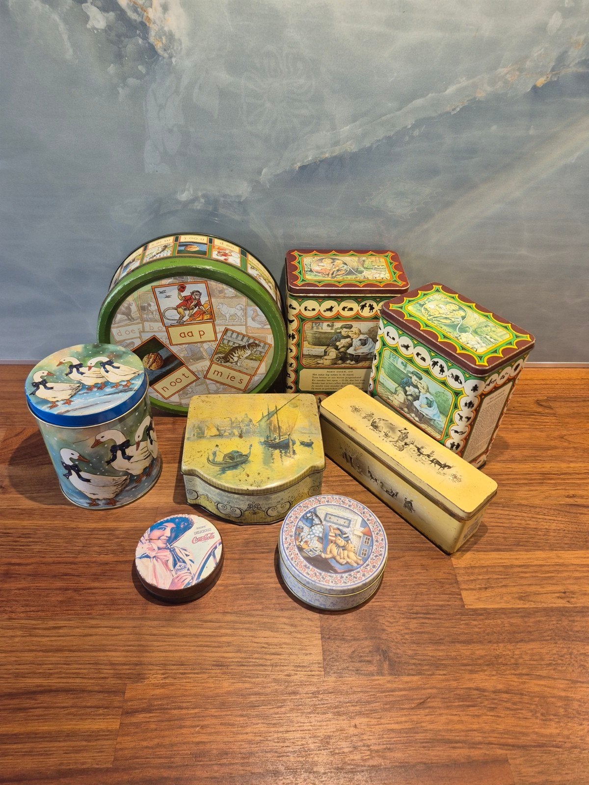 8 Vintage Blikken - Diverse Ontwerpen en Maten, Verzamelen, Ophalen of Verzenden, Gebruikt, Overige, Overige merken