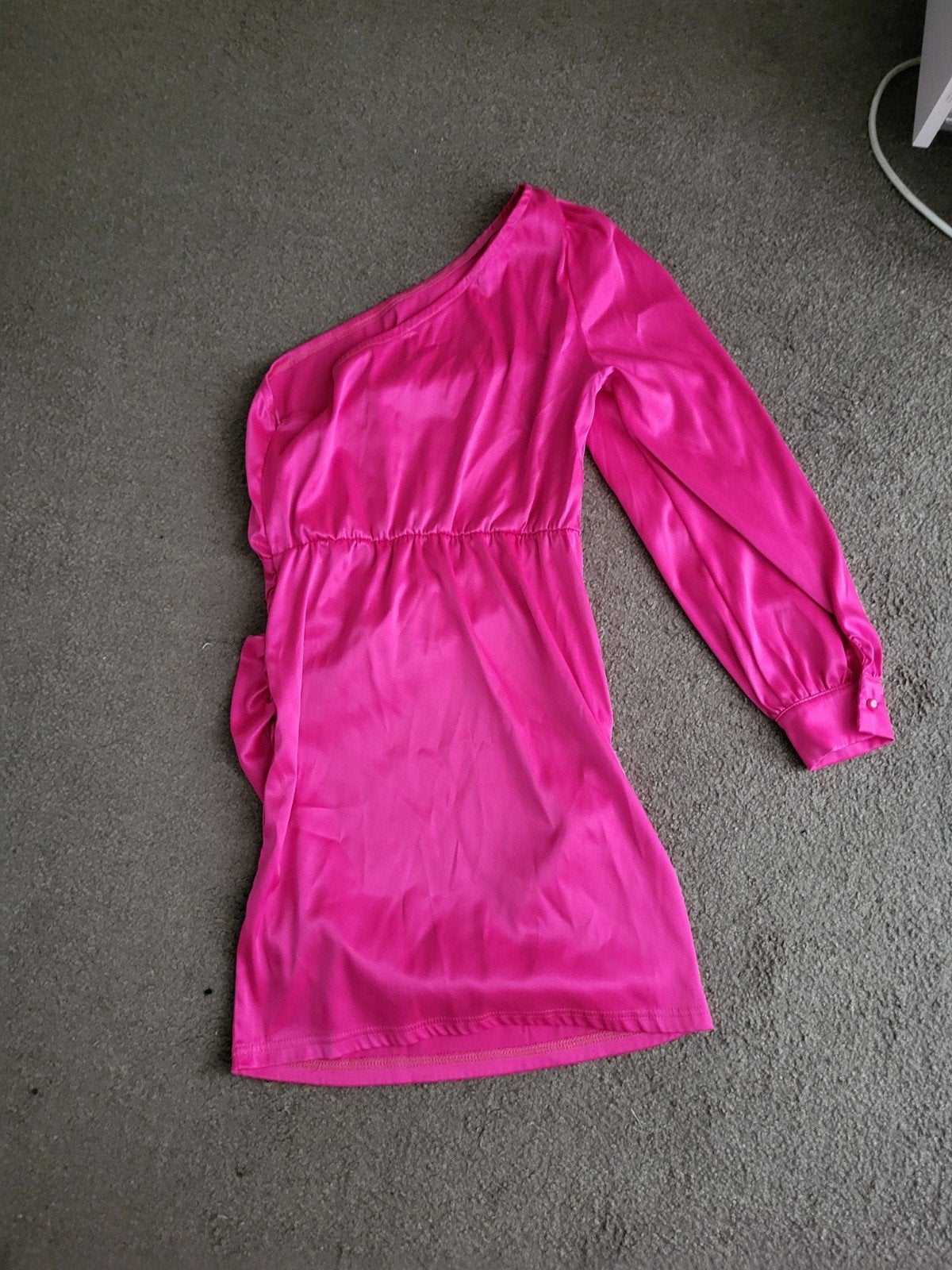 Off shoulder jurk, Kleding | Dames, Ophalen of Verzenden, Zo goed als nieuw, Roze, Boven de knie