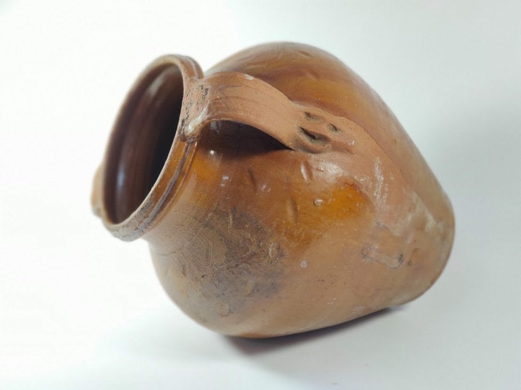 Oude kruik olijf pot, Ophalen of Verzenden
