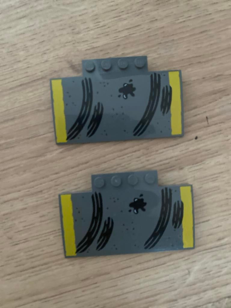 Lego tegels met print - 2 stuks, Ophalen, Gebruikt, Losse stenen, Lego