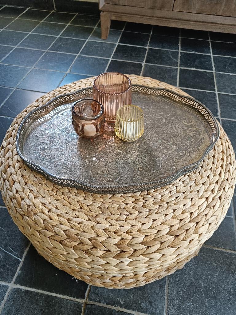 Vintage Zilveren Dienblad, Huis en Inrichting, Woonaccessoires | Dienbladen, Gebruikt, Metaal, Ovaal, Ophalen
