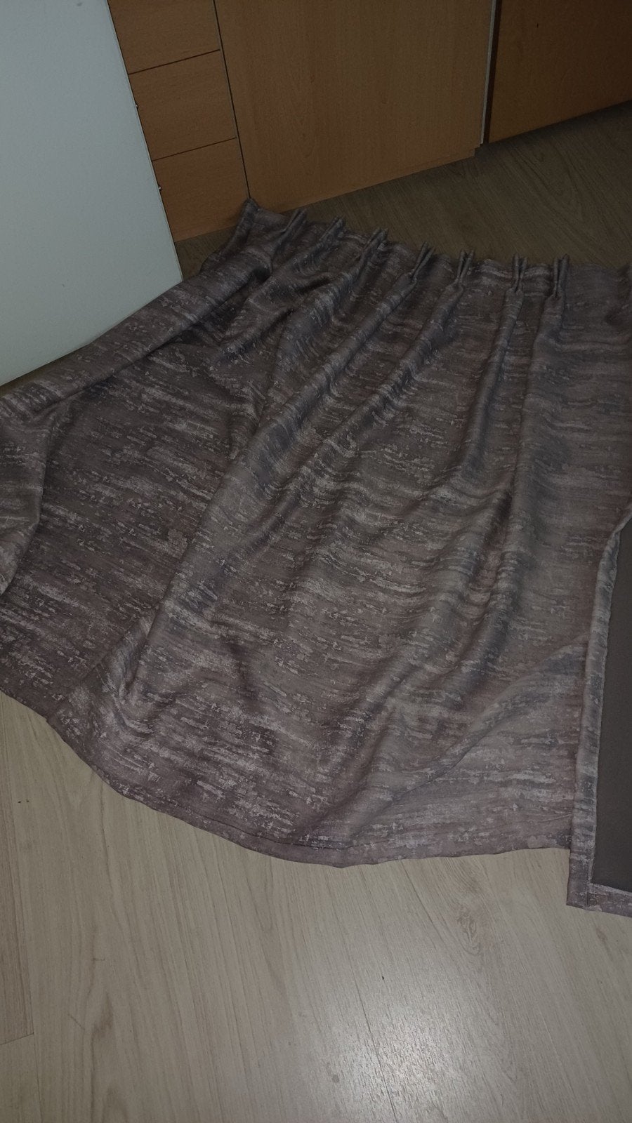 2 keer verduisterende overgordijnen, Ophalen, Beige, 114 cm, Gordijn