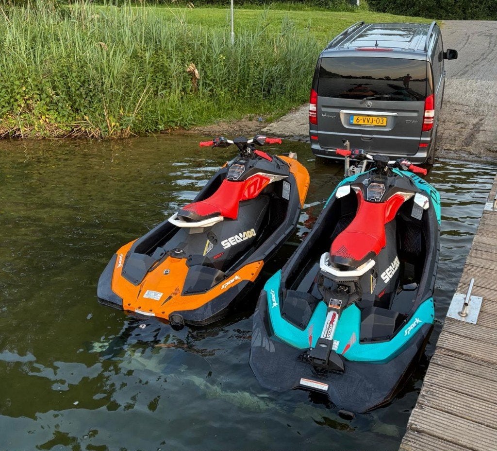 2x seadoo spark trixx  2018 2up & 3up inclusief trailer, Ophalen, Zo goed als nieuw, Benzine, 70 tot 120 pk