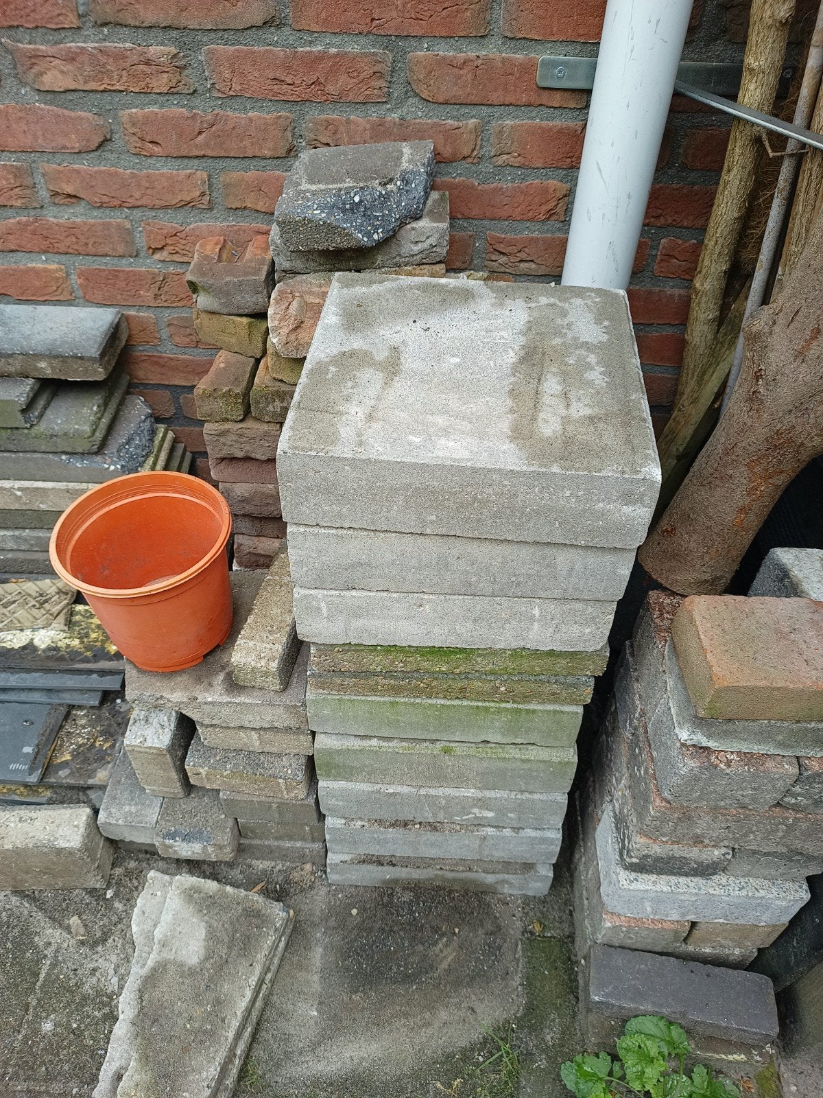 8 stoeptegels 30x30x8 cm, Tuin en Terras, Ophalen, Gebruikt, Overige materialen