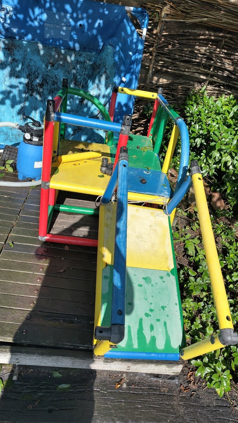Kleurrijk Klimtoestel zelf te bouwen met Glijbaan, Ophalen, Gebruikt, Glijbaan