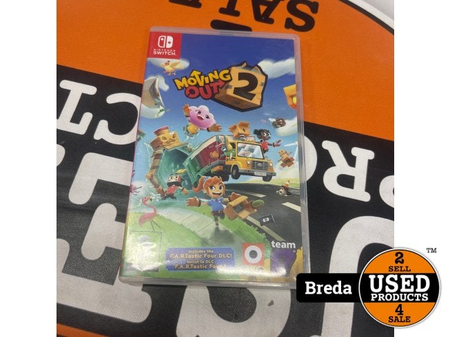 Switch - Moving Out 2, Nintendo, Zo goed als nieuw, Support@nintendo.com, 11-1 Hokotate-cho, Kamitoba, Minami-ku
Kyoto 601-8501
Japan