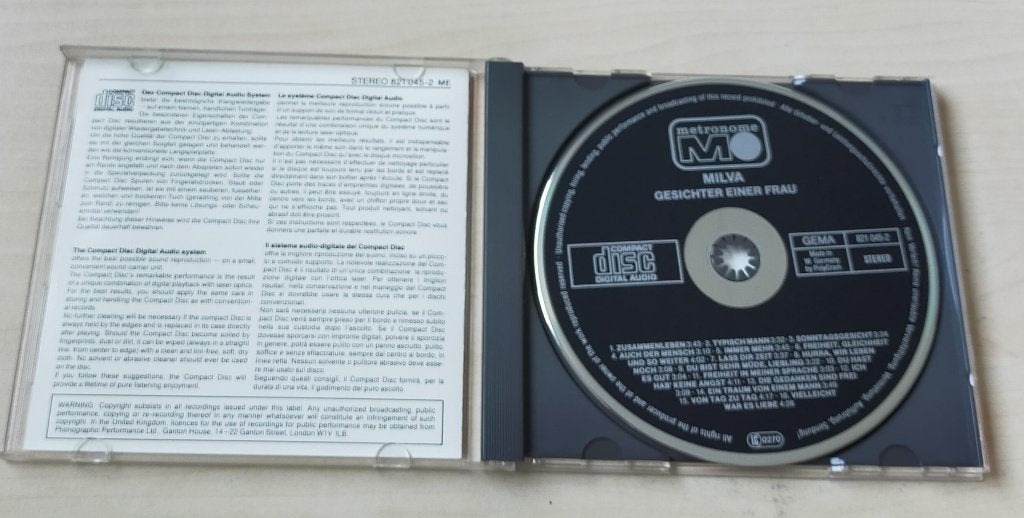Milva - Gesichter Einer Frau CD 1984, Ophalen of Verzenden, Zo goed als nieuw